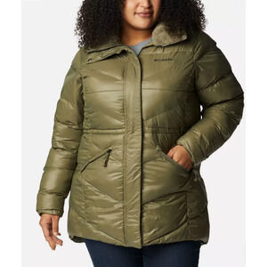 Columbia Women Peak to Park Mid Insulated Jacket Stone Green Gunmetal Size L